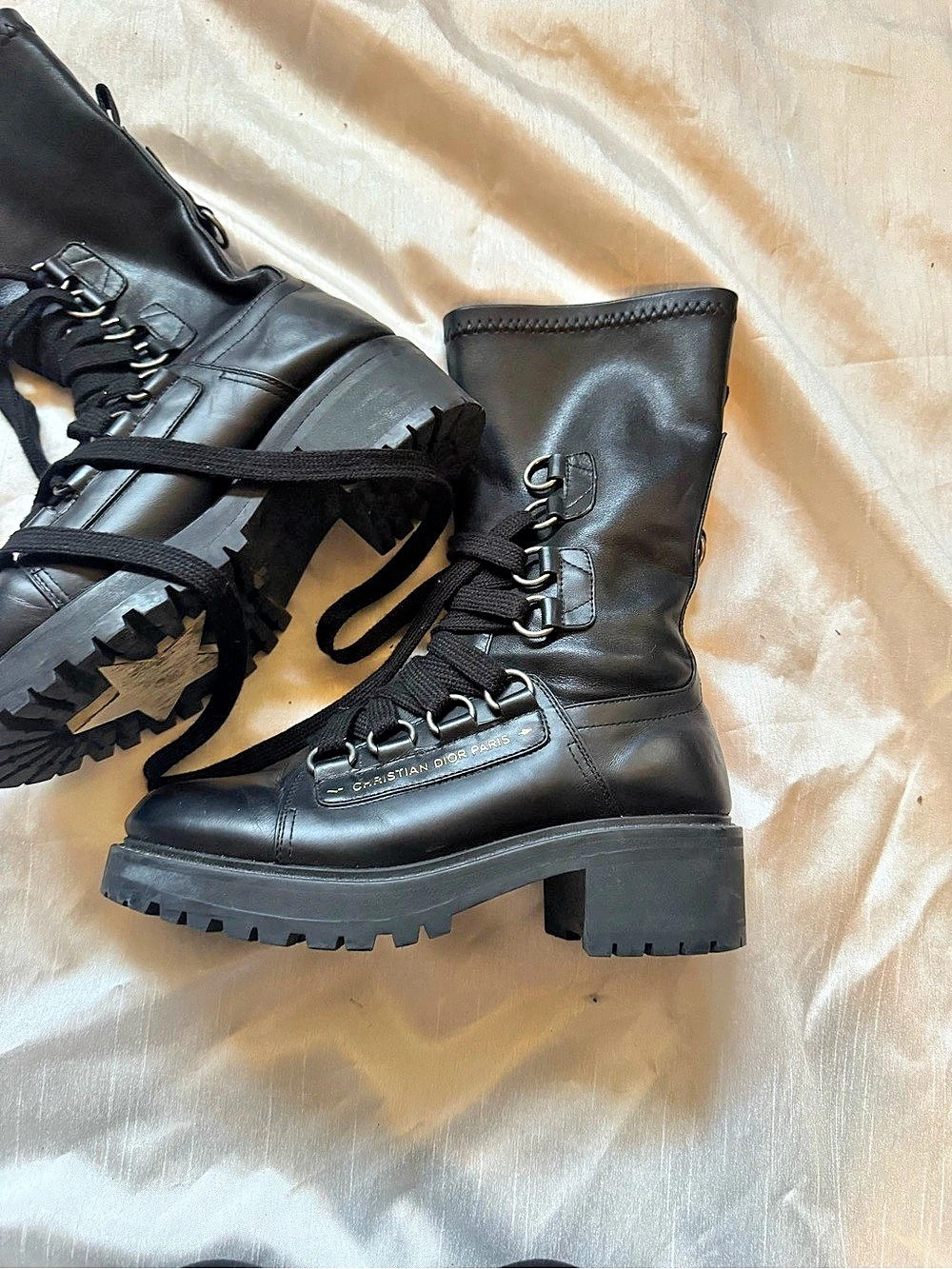 Christian Dior D-Major Mid-Calf Boots Black